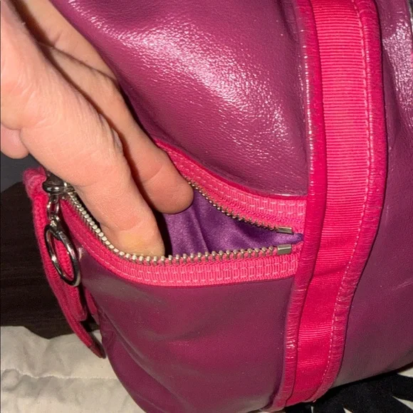 COACH POPPY Pink Leather SHOULDER CROSS BODY Bag AND DUST BAG - Picture 6 of 15